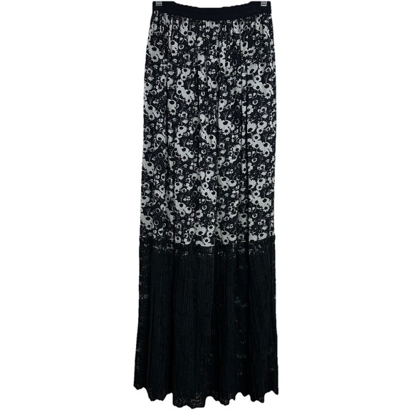 Isola  Marras Skirt Womens S Black Lace Boho Maxi Whimsigoth Dark Fairy Grunge - Picture 1 of 10